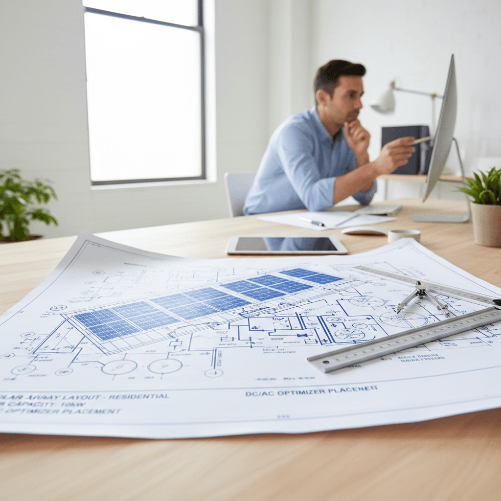 Solar engineering design blueprint