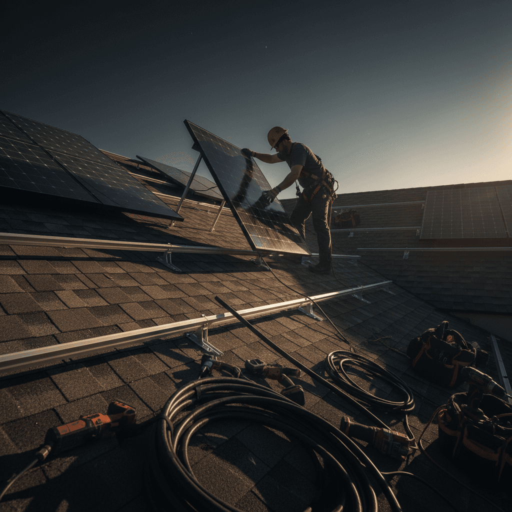 Residential and commercial solar panel installation