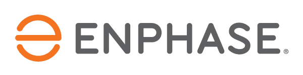 Enphase logo with an orange stylized 'e' symbol and the brand name in gray.
